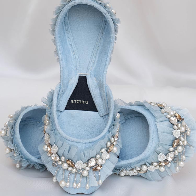 ladies stylish khussa shoes blue