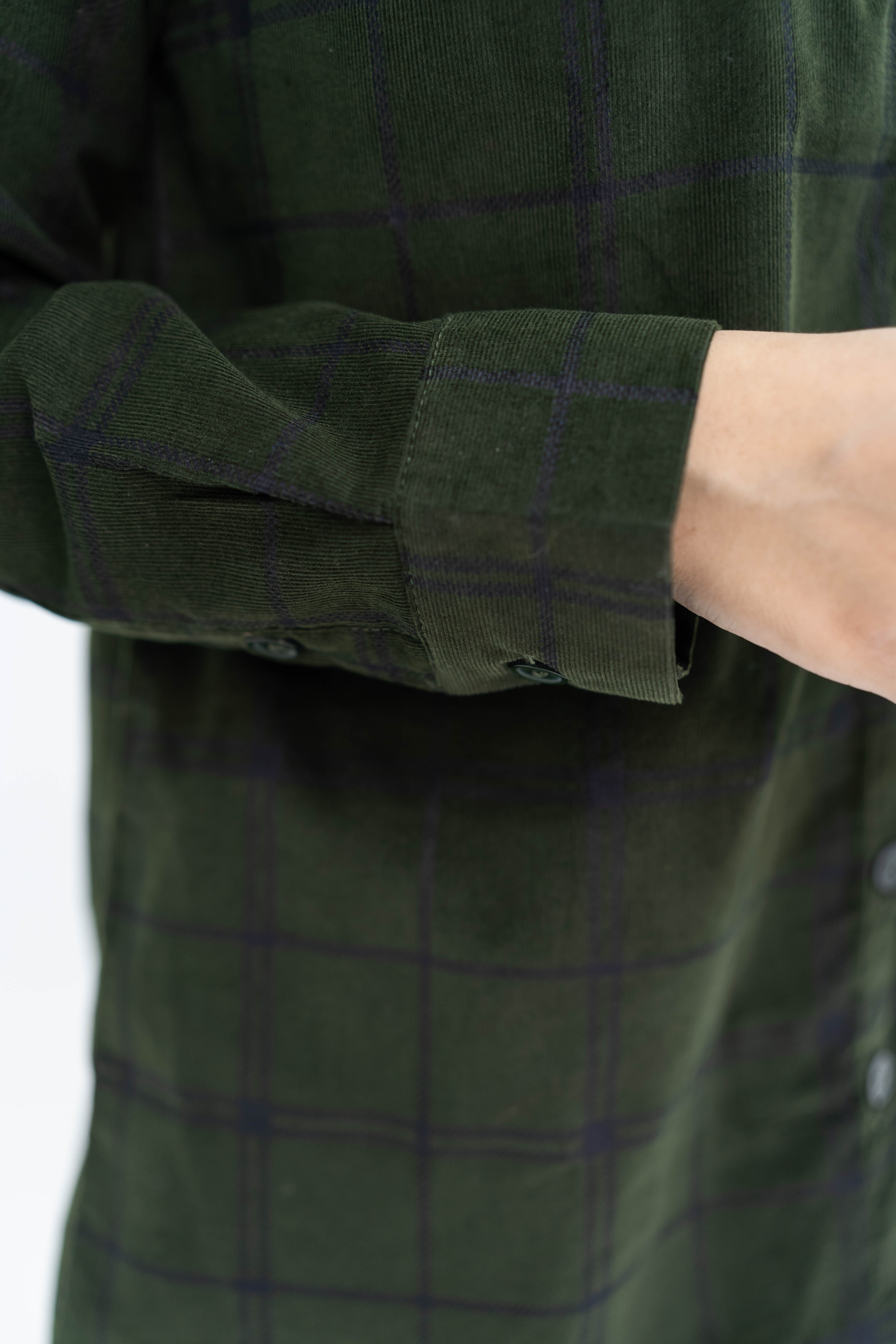 Green with Blue Check Corduroy Co-ord Set