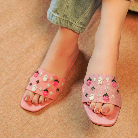 pink slides chappal | pink slippers