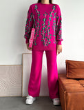 Floral Pink Sweater Knit Co-ord Set