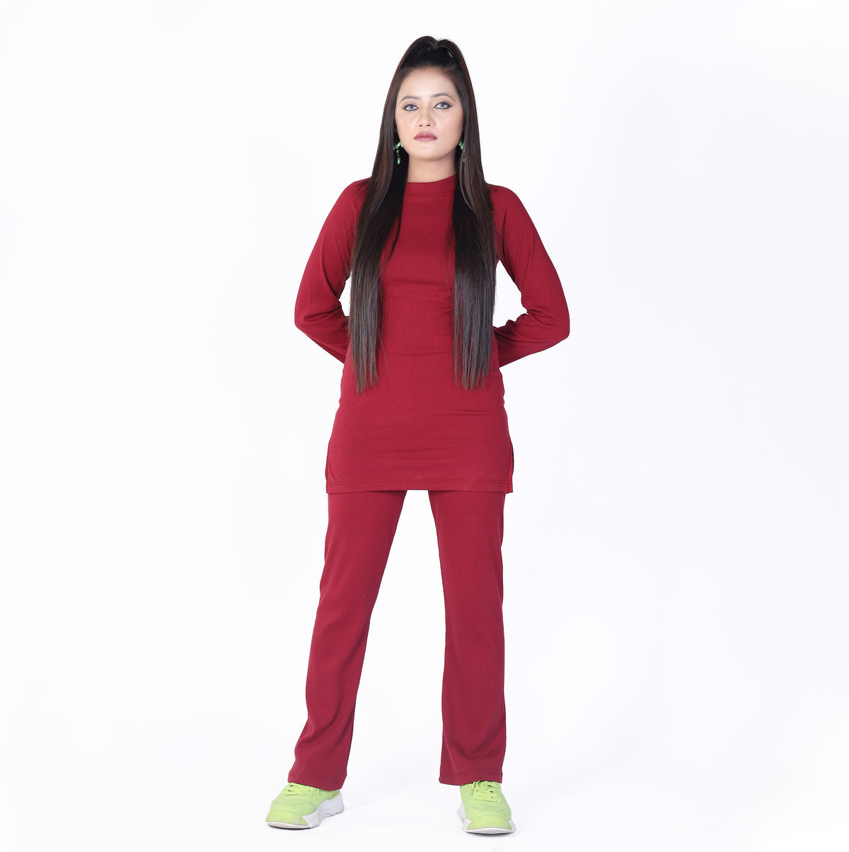 Ribbed Cotton Knit Co-ord Set