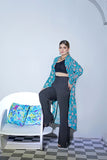 Stone Cotton Fabric Floral Turkish Frock