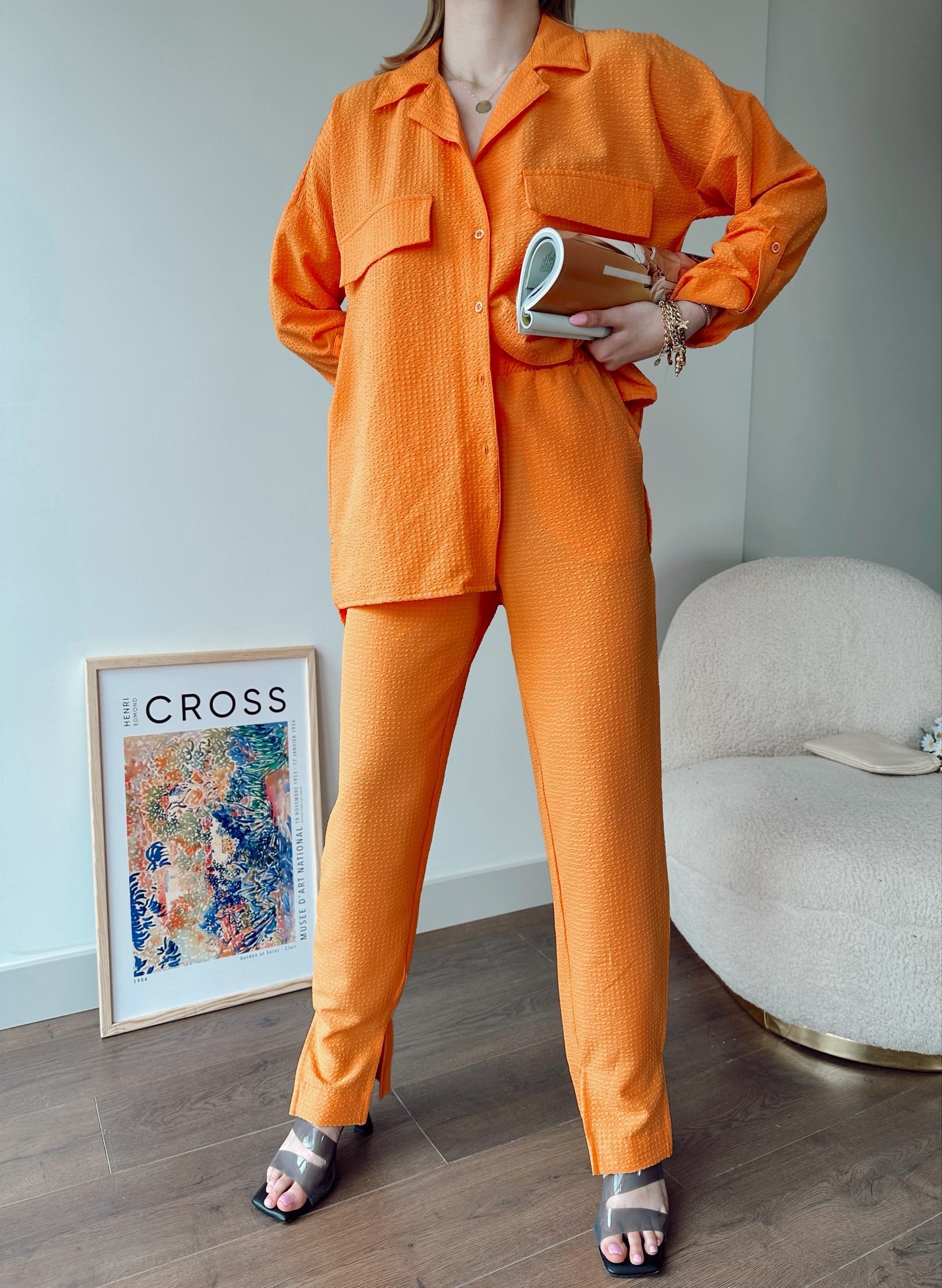 Crush Detailed Drop Shoulder Co-ord Set 5 Colours