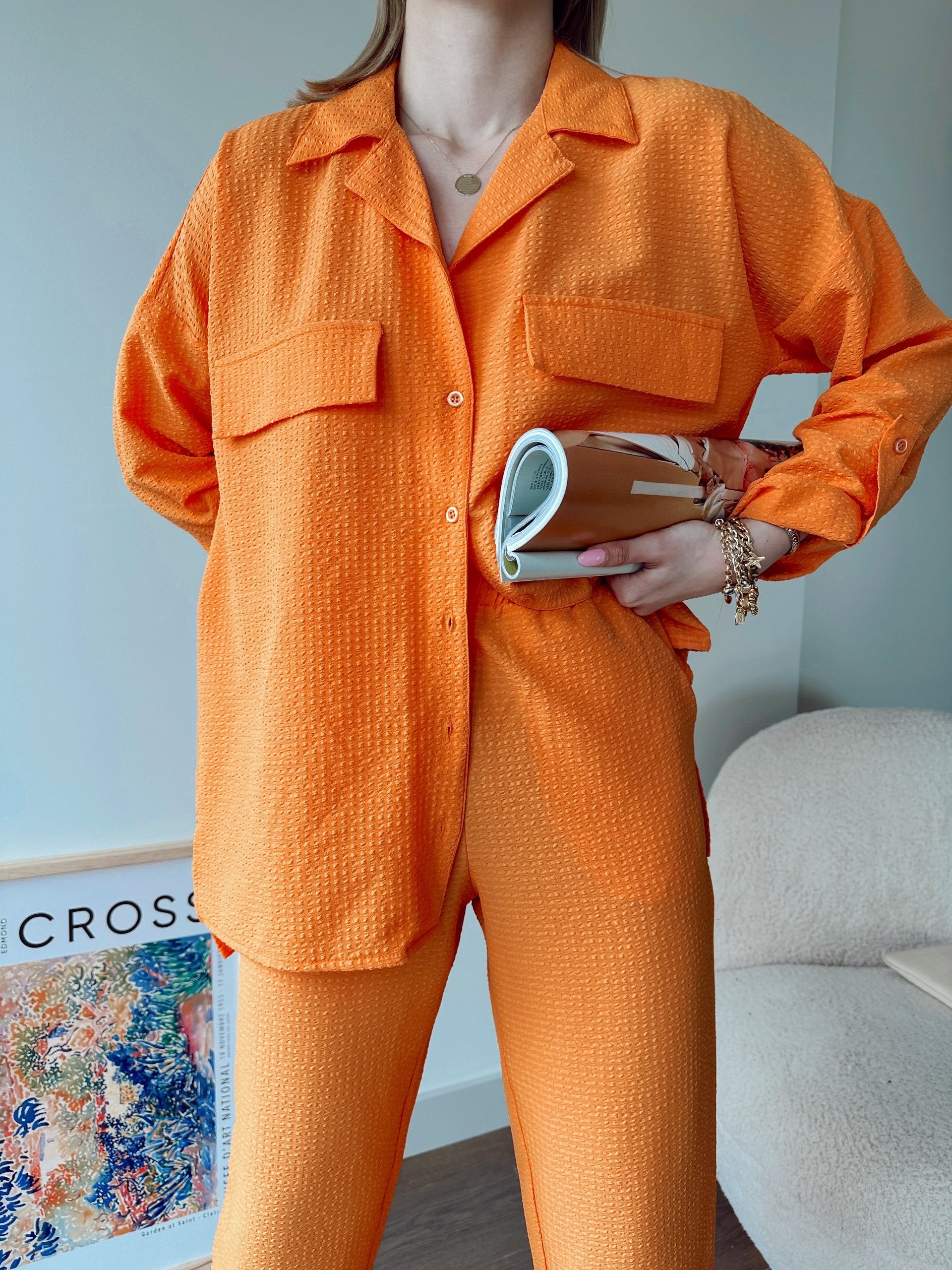 Crush Detailed Drop Shoulder Co-ord Set 5 Colours