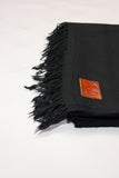 Premium Quality Plain Double Fiber Black Pure Woolen