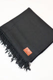 Premium Quality Plain Double Fiber Black Pure Woolen