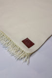 Supreme Quality Plain Off White Pure Woolen Shawl