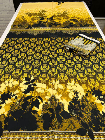 Winter Collection _ Printed Cotton Satin 2 Piece (Shirt/Dupatta)