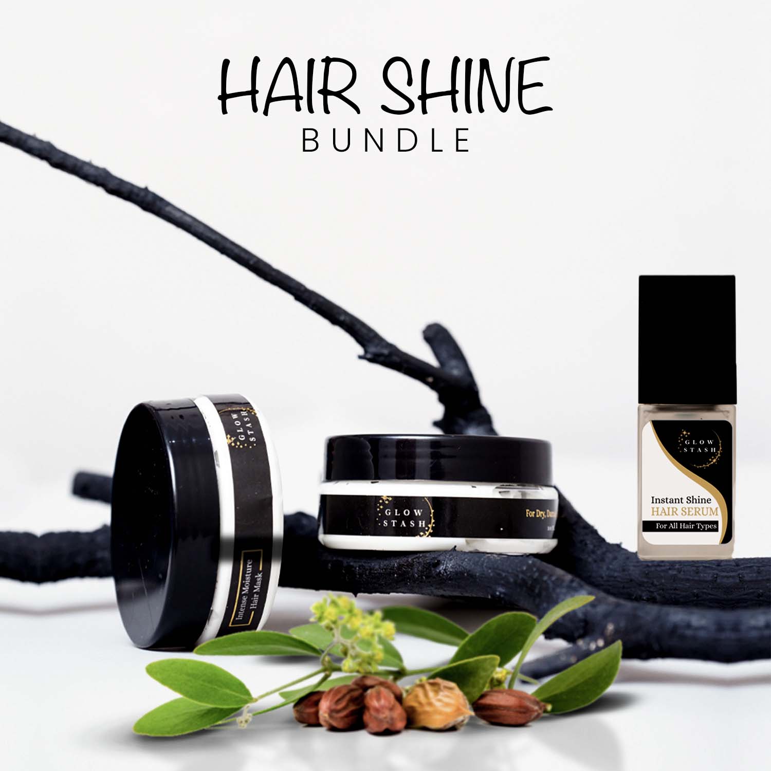 GlowStash Hair Shine Bundle ( Hair Serum + Hair Mask 100 ML )